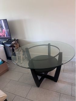 Dining room glass table