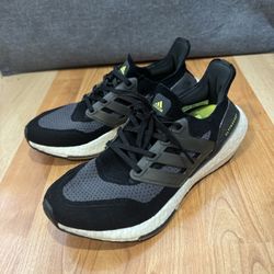 Adidas UltraBoost 21 Sneakers ‘Black Solar’, Men US 7/Women US 8