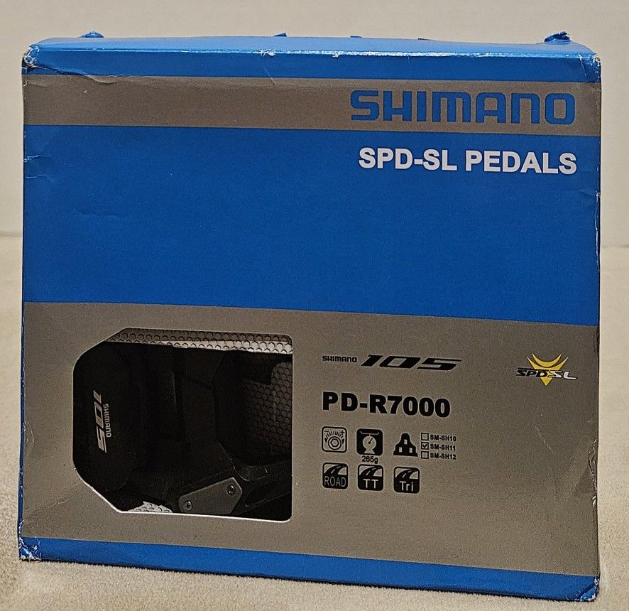 Shimano 105 PD-R7000 SPD-SL Road Bike Clipless Pedals with SH11 Cleats