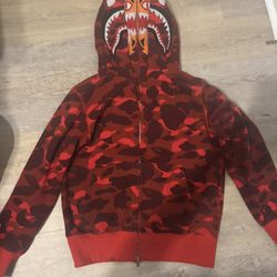 BAPE Color Camo Shark Wide Full Zip Double Hoodie