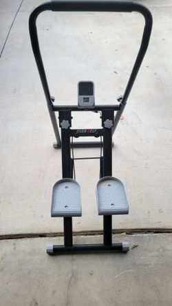 Over Self vertical foldable vertival stair climber cardio exercise machine with LCD digital monitor
