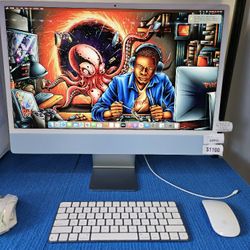 24" iMac 2021 M1, 8GB RAM, 256GB SSD Blue, 2 Thunderbolt 3 H4TK20U41255 $1100