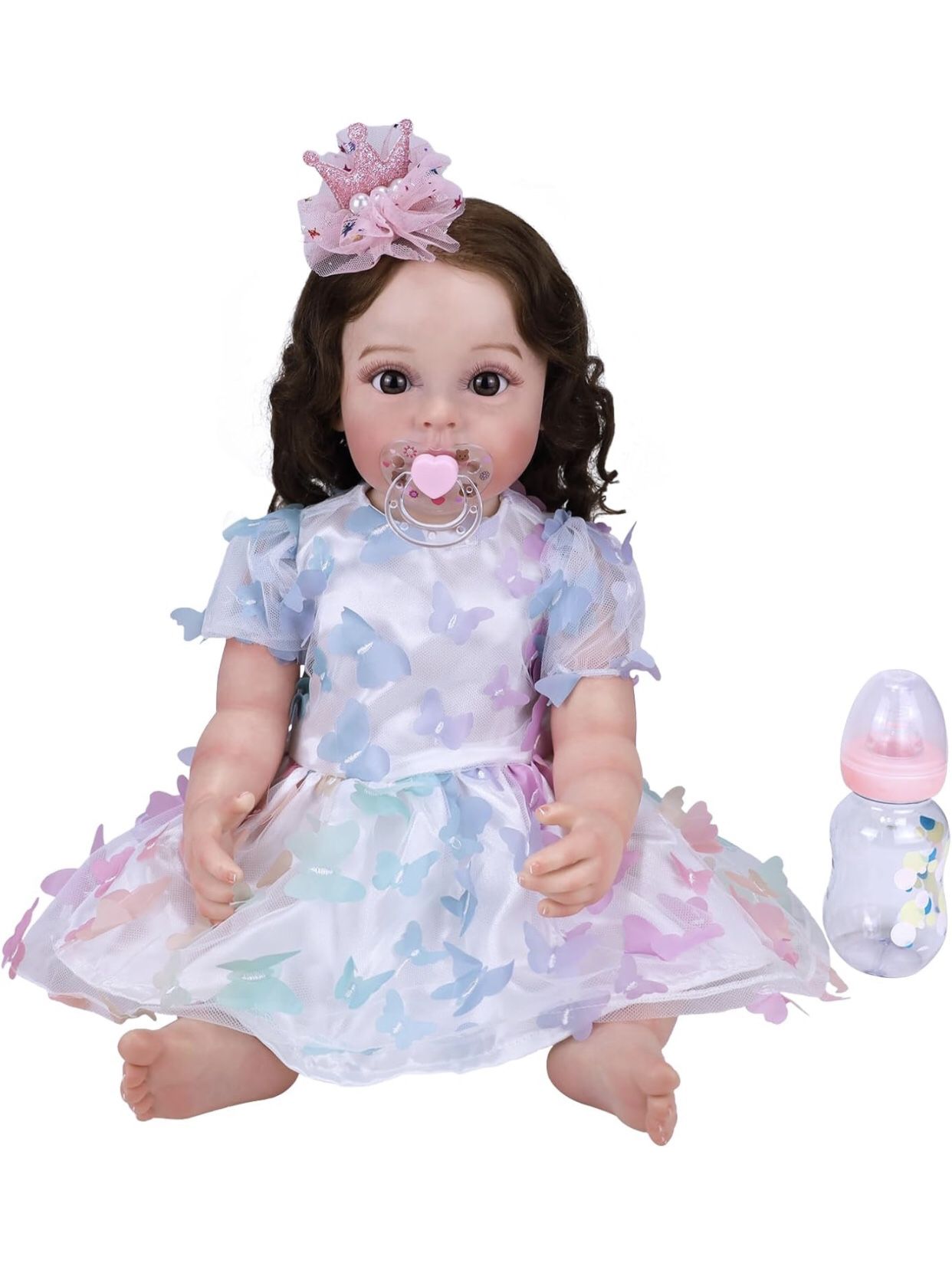 Reborn Baby Dolls, 22” Realistic Newborn Baby Doll with Soft Full Body Vinyl Silicone 