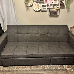 Grey Convertible Sofa