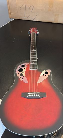 Acoustic-Electric Guitar Red Burst Finish