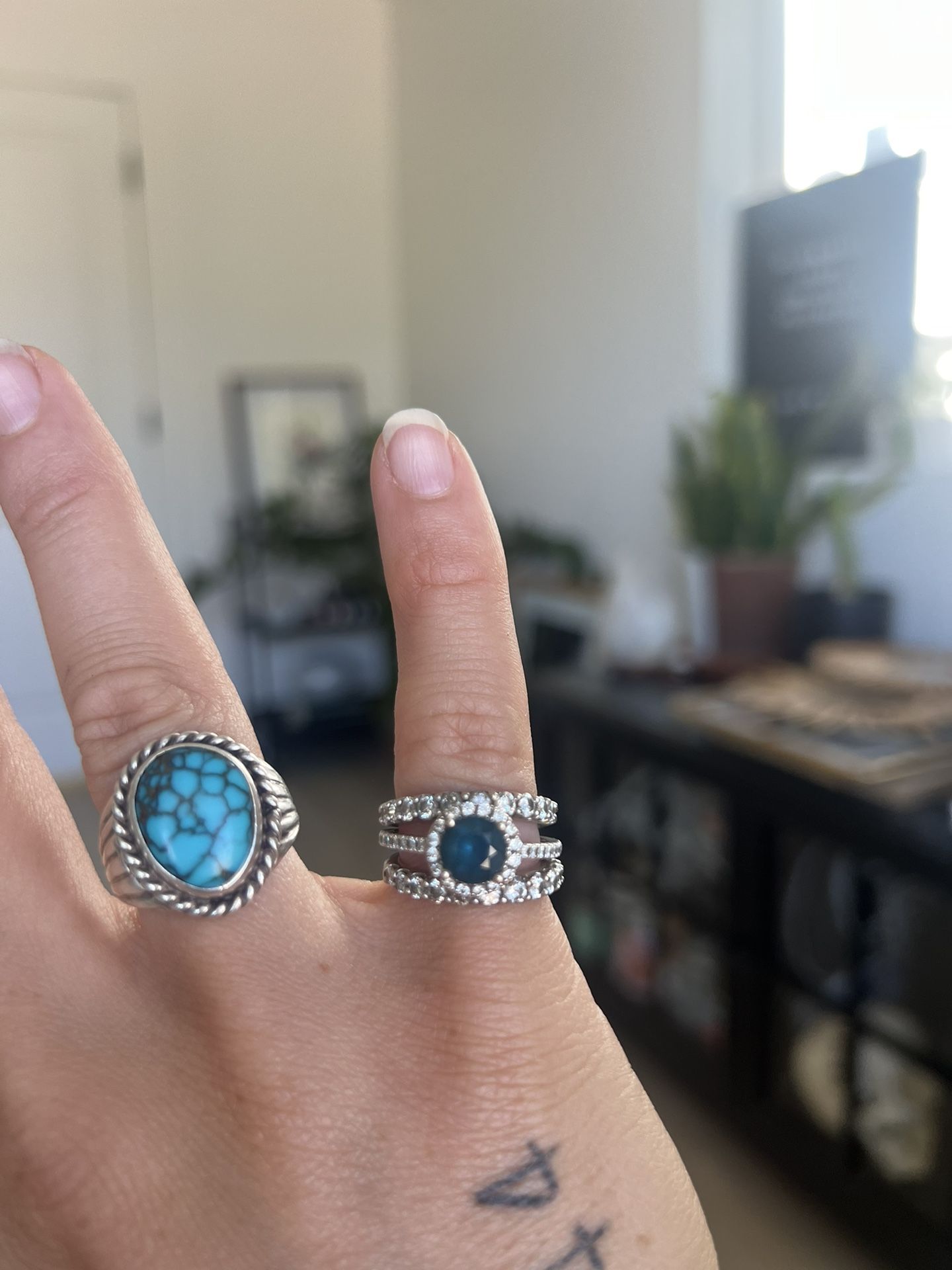 14k white gold, engagement ring.