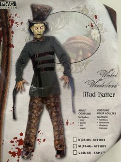 Wicked Wonderland Mad Hatter Costume - Size M (42-44)