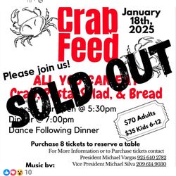 Crab feed tonight In Tracy $40