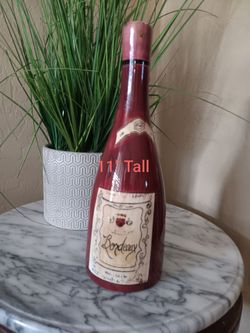 Ceramic Wine Bottle Decor. It Does Not Open