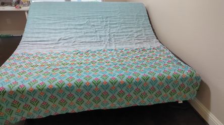 Ikea adjustable king size bed frame and mattress
