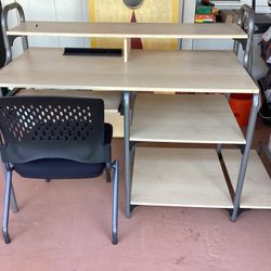 Computer Desk and Padded Chair
