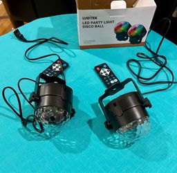 LED Party Light Disco Balls with Remotes - Set of 2