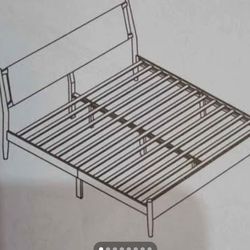 MSRP 380$, Brand new Platform Bed Frame with Headboard and Footboard factory sealed  KING SIZE