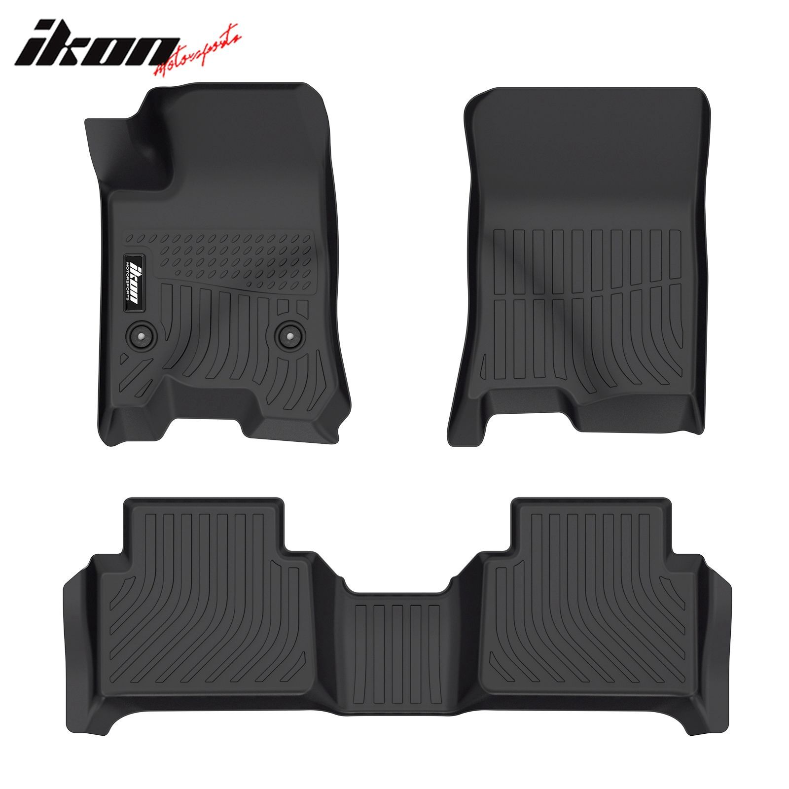 Fits 2023-2025 Chevy Colorado/GMC Canyon Crew Cab Floor Mats All Weather TPE Carpets