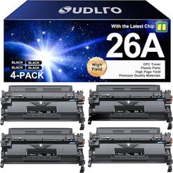 26A Toner Cartridge for HP Printer - 4 Pack 