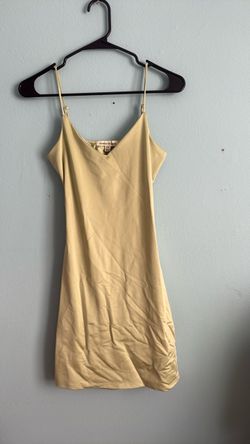 Charmed Hearts Yellow Slip Mini Dress Medium