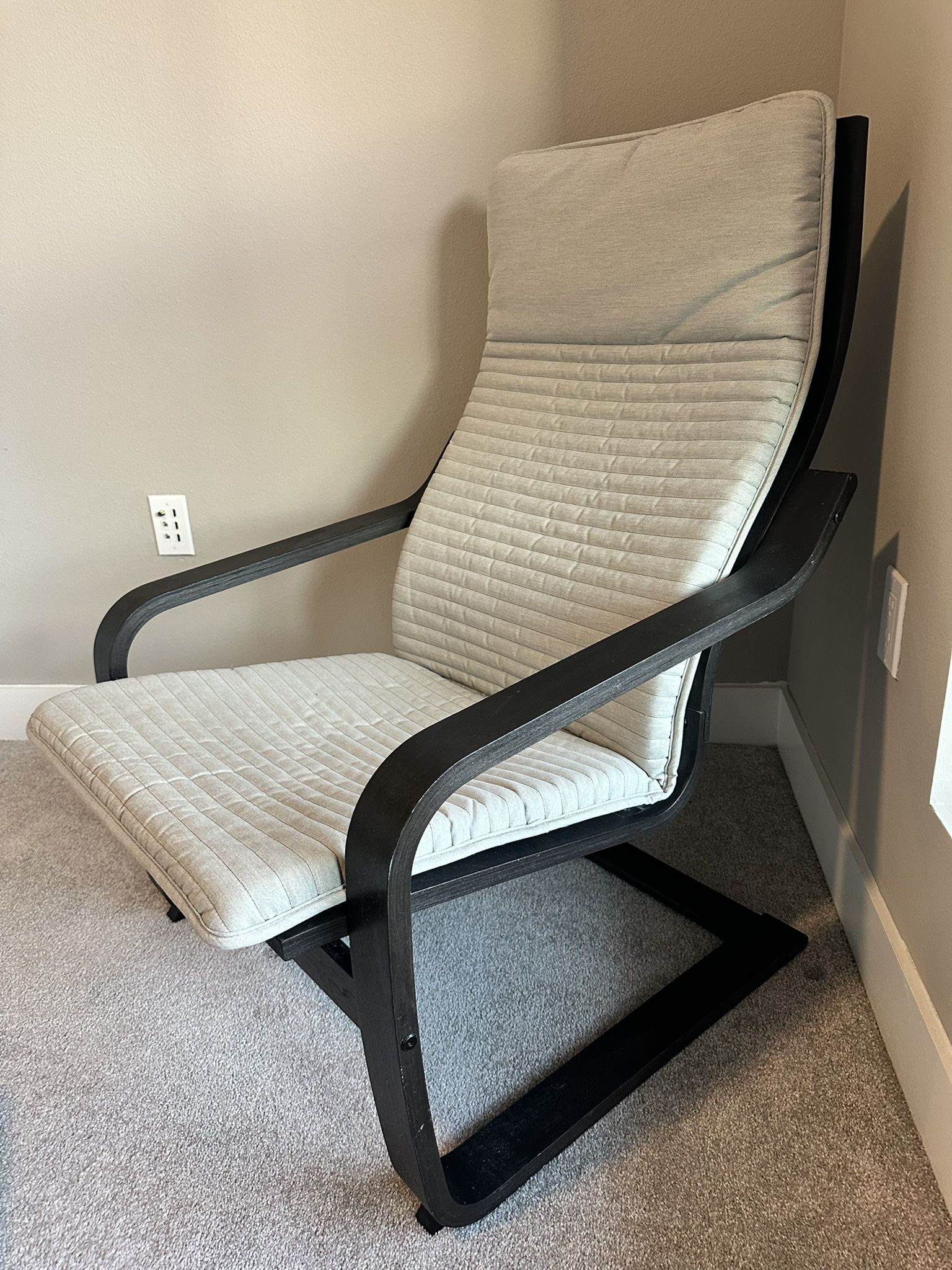 IKEA POÄNG CHAIR + OTTOMAN