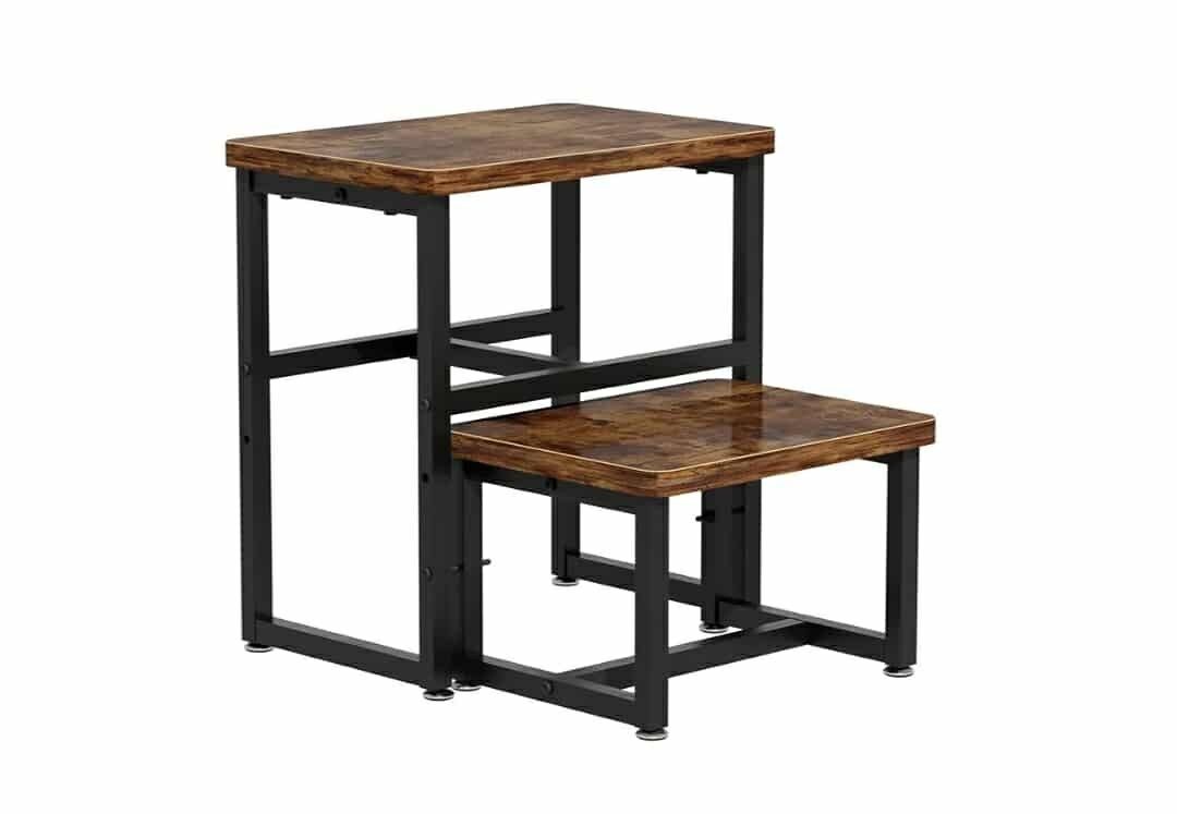 6662: New Toddler 2 Step Stool, Kids Wooden 2 Step Stools for Bathroom, Kitchen, Bedroom and Living Room, Heavy Duty Tall Stepping Stool for High Beds
