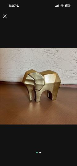 One Heavy New Iron Decorative Elephant Sculpture 