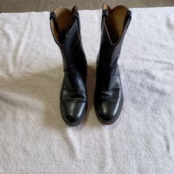 Men's Dan Post Black Leather Cowboy Western Boots