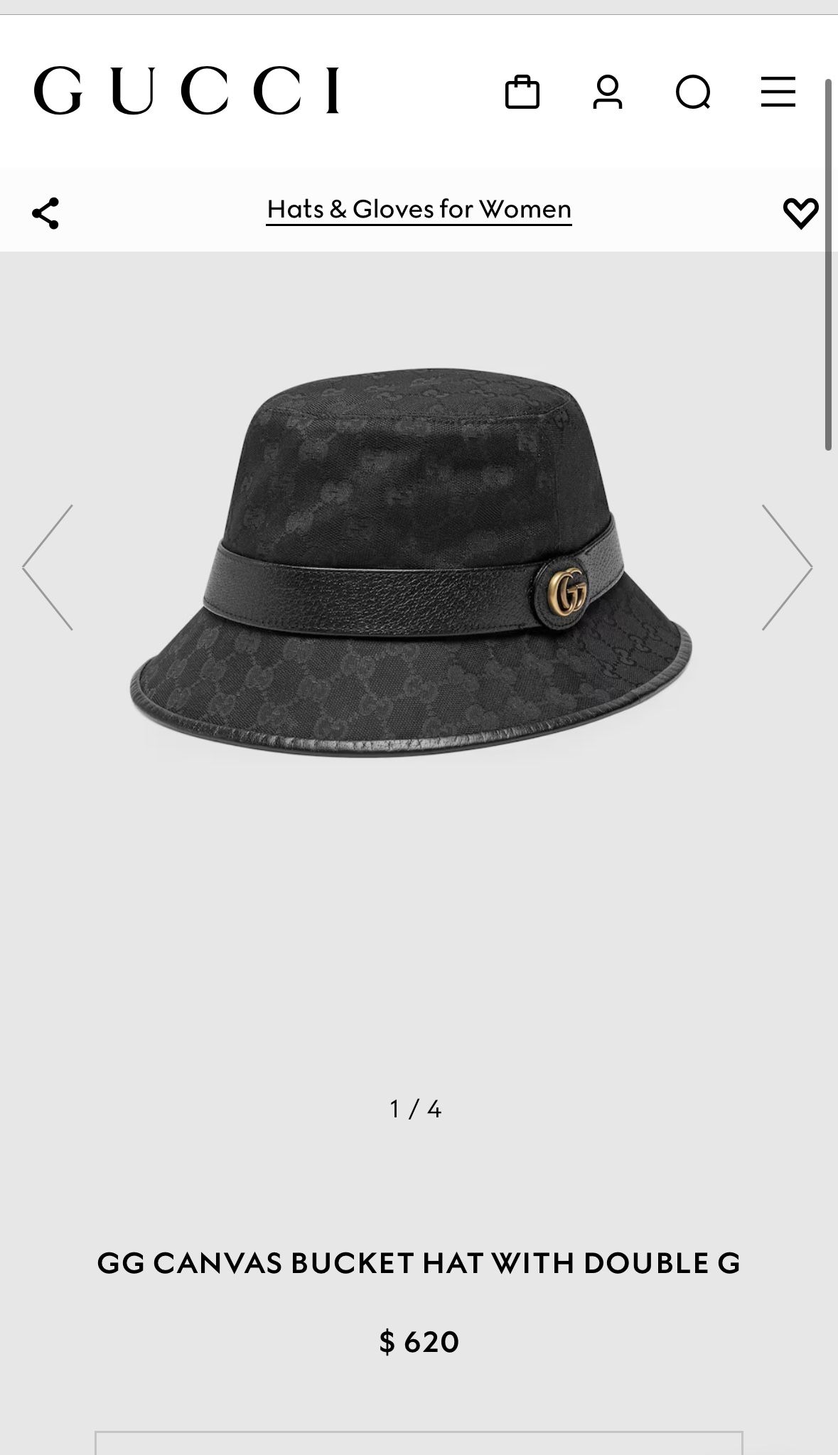 Gucci GG Canvas Bucket Hat