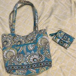 Vera Bradley Purse With Matching Wallet 