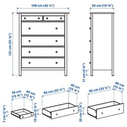 Tall IKEA Hemnes dresser