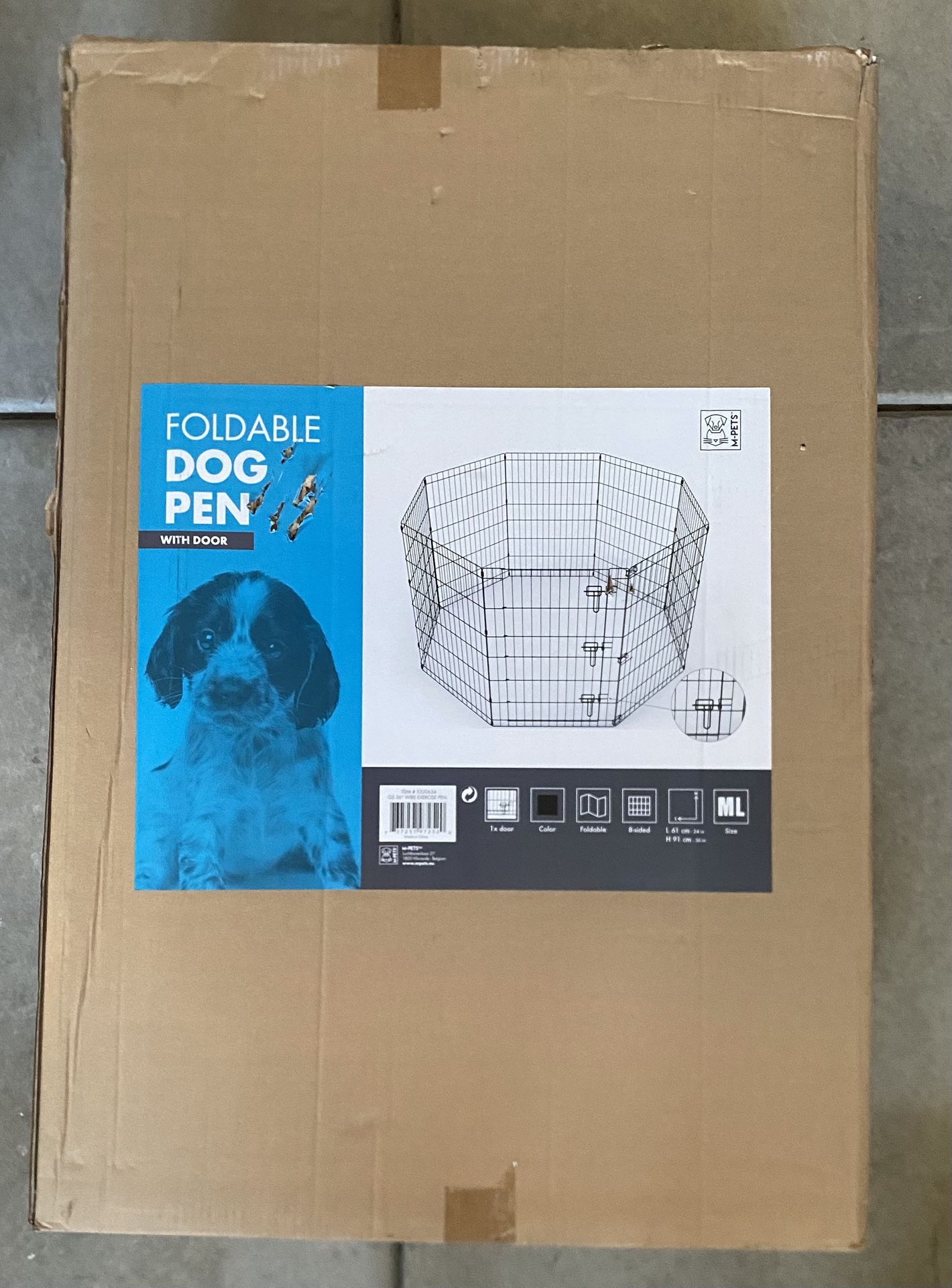 Foldable Dog Pen With Door