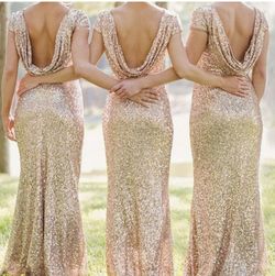 Sorella Vita Gold Sequin Dress.