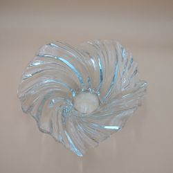 Mikasa Belle Epoque Swirl Wave Crystal Bowl Germany 1980