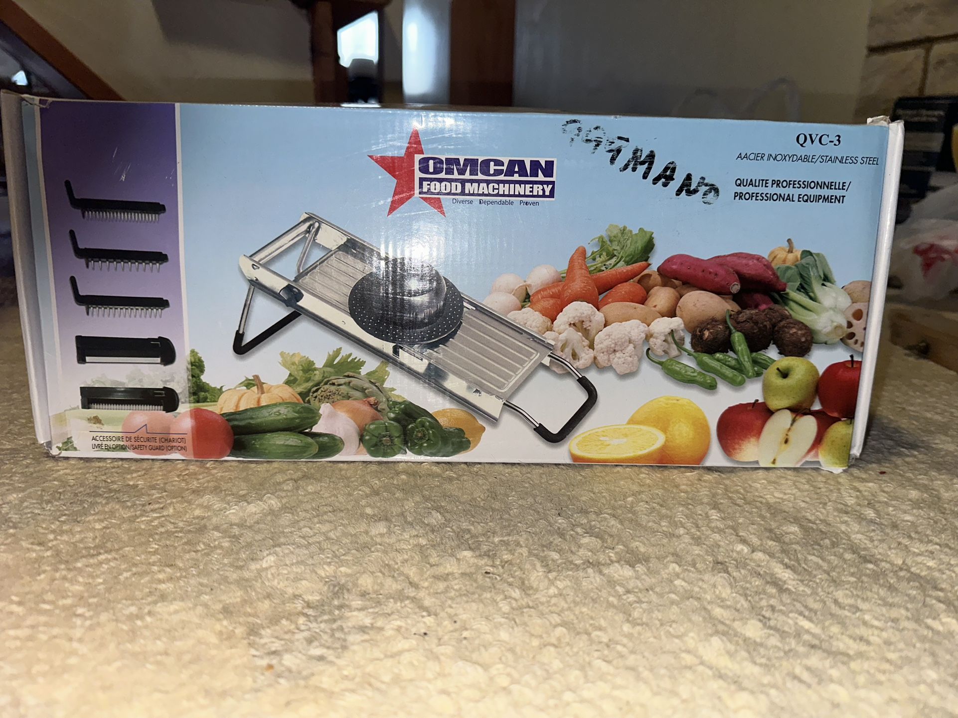 Omcan USA Stainless Steel Mandoline Slicer w/ 5 Blades