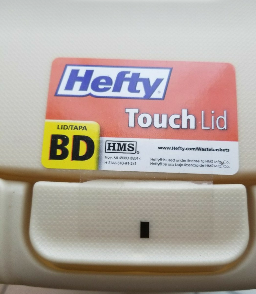 Hefty Touchlid 13.3gallon Trash Can, Seashell Beige for Sale in