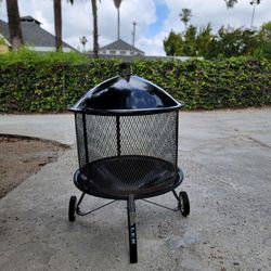 Whalen 28" Fire Pit On Wheels With Cover Bag