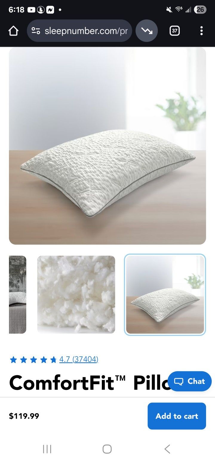 Sleep Number ComfortFit Pillow King