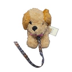 Battat Our Generation Doll Pet Mini 3”  Puppy Dog Plush on  Cheetah  Leash