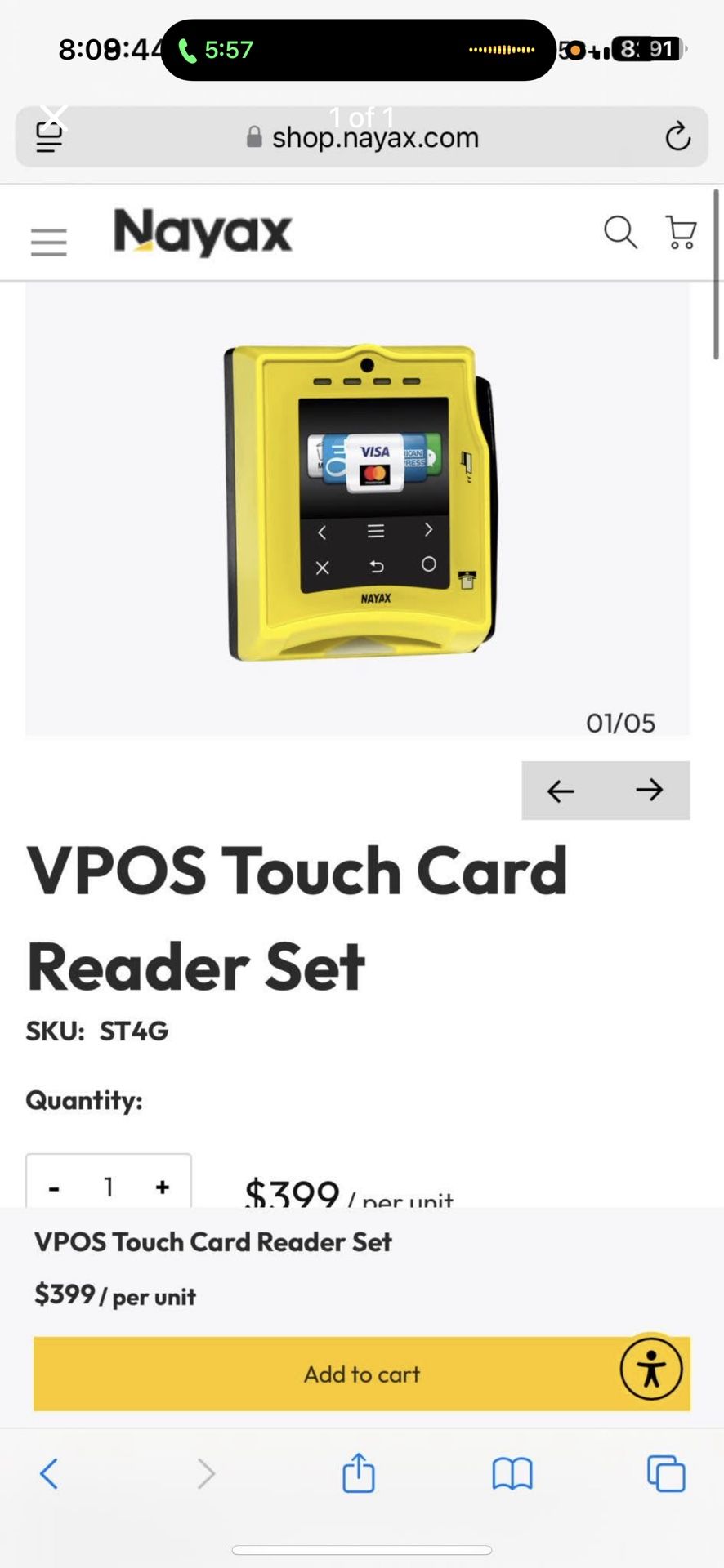 Nayax Card Reader