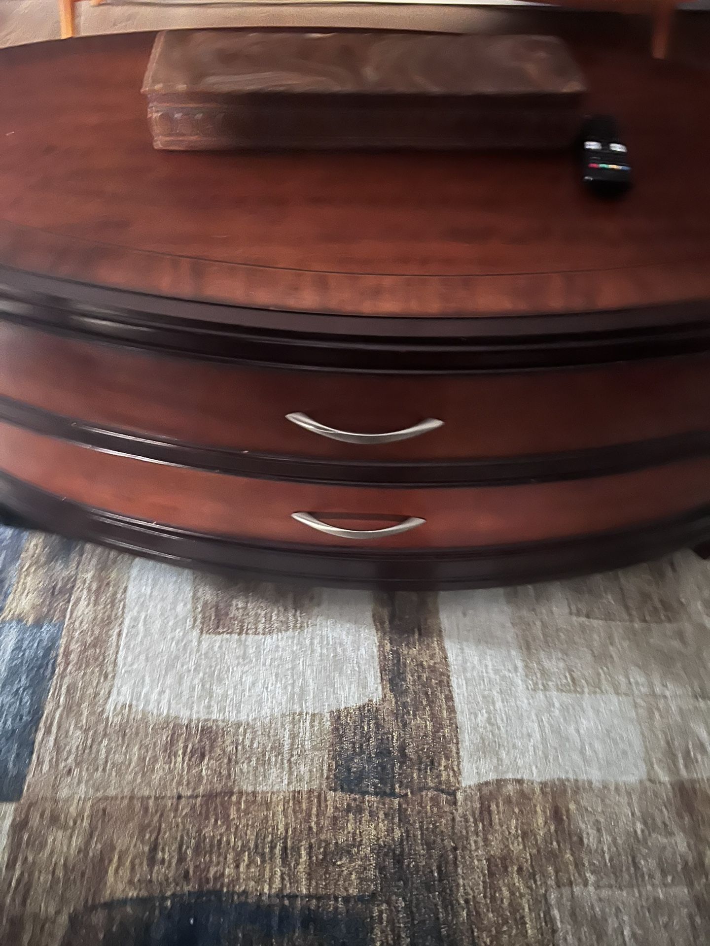 Oval Wood Coffee Table