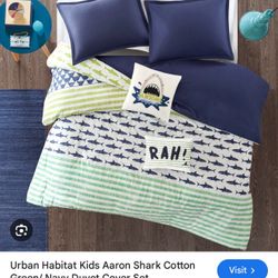 Boys Room Shark Duvet Cover Bedding Set