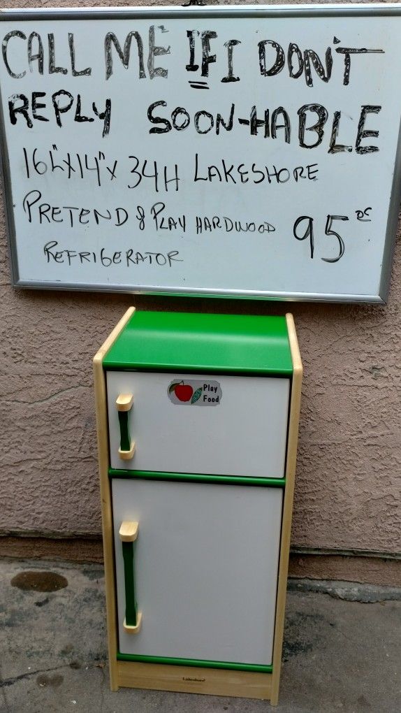 Refrigerator Wooden Pretending