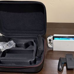Nintendo Switch OLED Bundle (Large Carrying Case, Dock, Joy Con, Charger, Super Mario Wonder, Legend Of Zelda: Tears Of The Kingdom)
