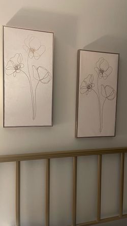 Floral Line Art Wall Decor