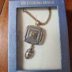 Sterling Silver And Gold Necklace 