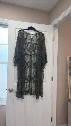 LAUREN CONRAD SAGE GREEN LACE COVERUP