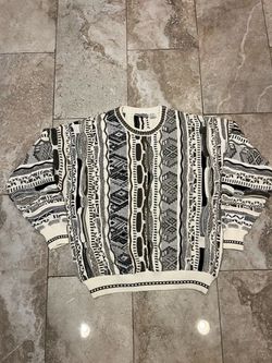 Giorgio di Firenze Men's Sweater Coogi Style Multicolor Cotton Acrylic 3D Textured Knit Size Large