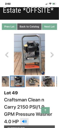 Craftsman Clean n Carry 2150 PSI Pressure Washer