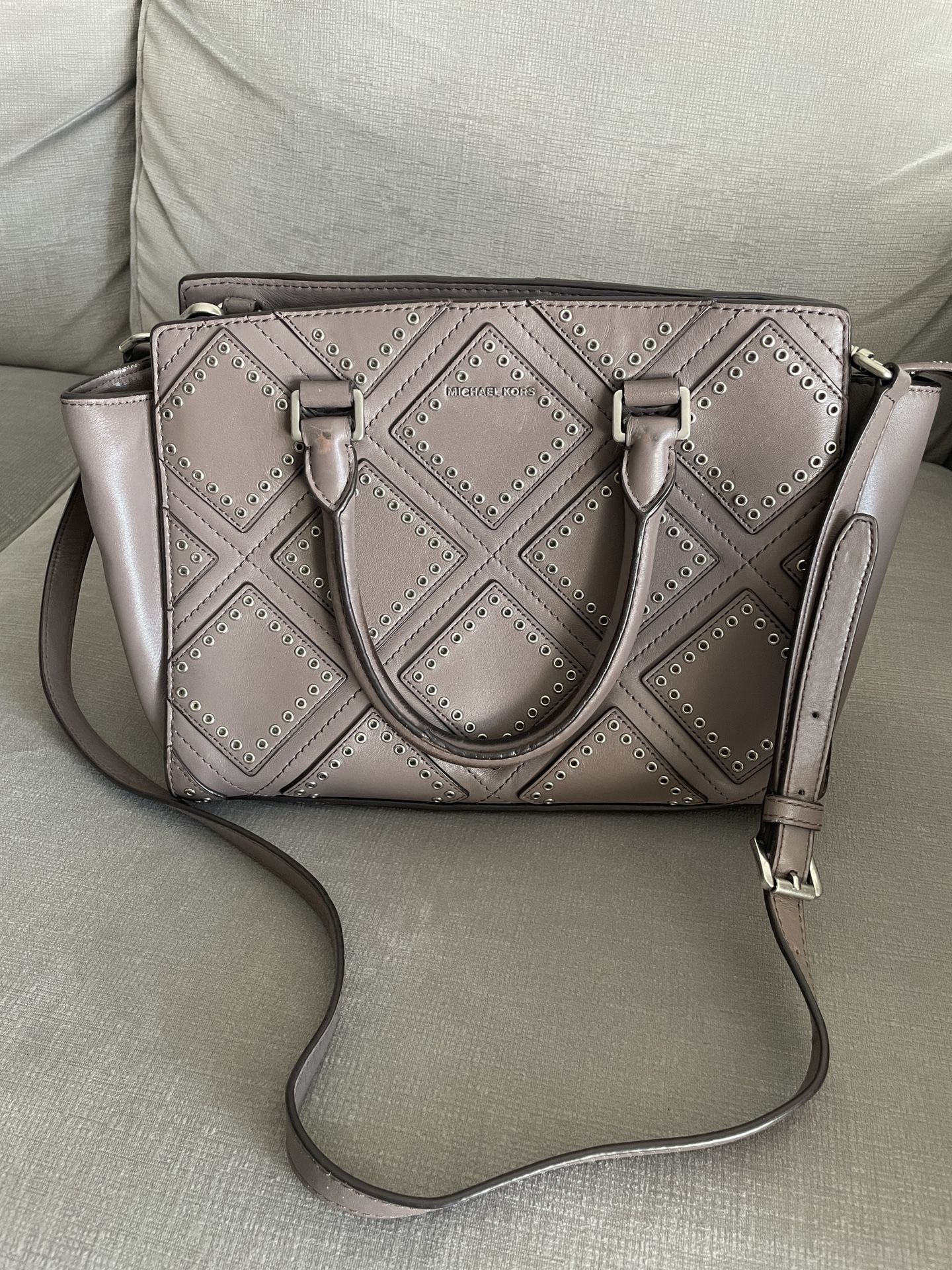 Gray Michael Kors Purse