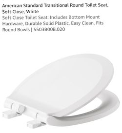 American Standard Round Soft Close Toilet Seat White