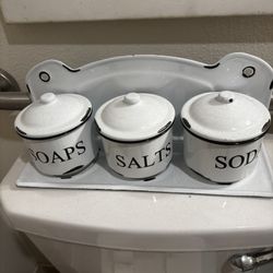 Vintage Enamel Canisters