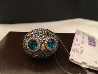 New Fossil owl ring sz 8