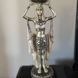 Egyptian Candle Holder Statue